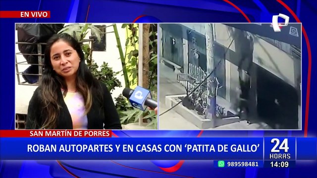 SMP: Vecinos preocupados por robos de autopartes y asaltos a casas con patita de gallo