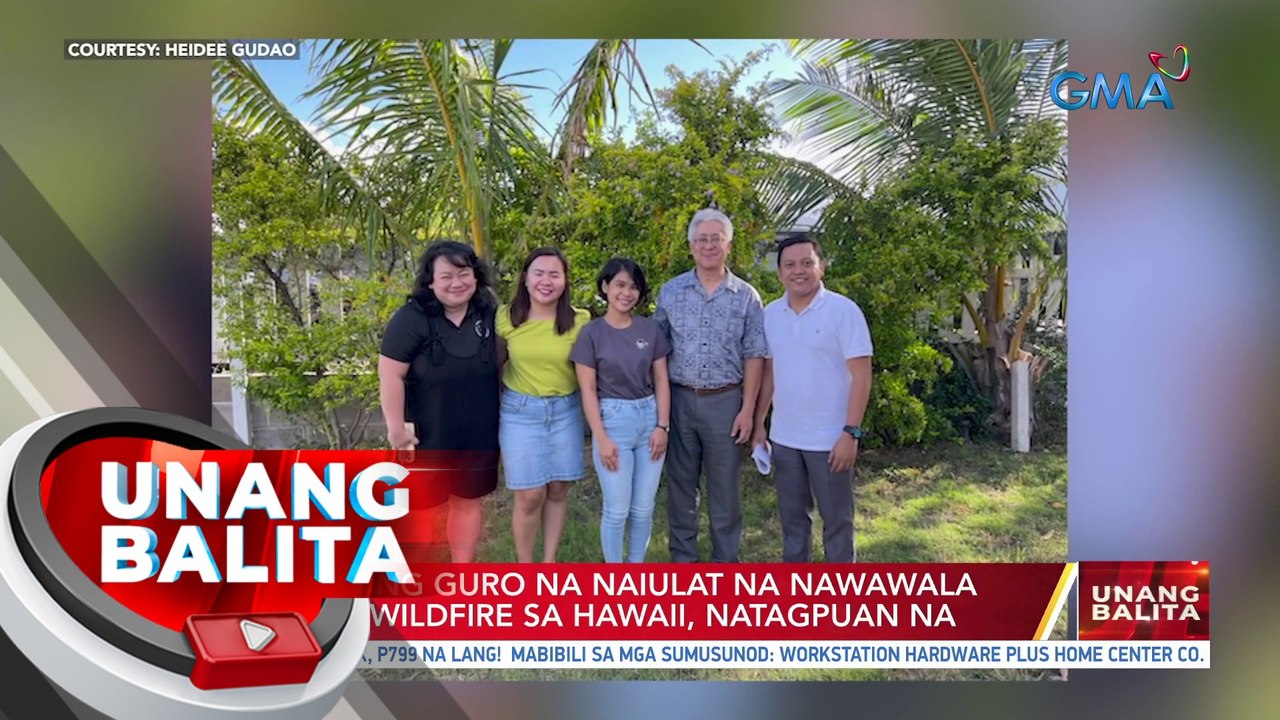3 Pilipinong guro na naiulat na nawawala dahil sa wildfire sa Hawaii, natagpuan na| UB