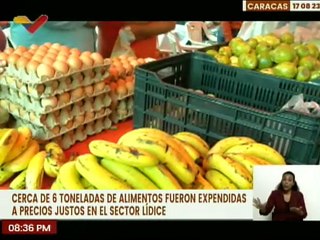 Más de 5 Toneladas de alimentos fueron expendidas a precio justo en el Sector Lídice de Caracas