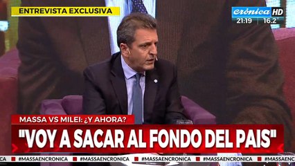 Sergio Massa en Crónica HD:  "Yo nunca suelto el timón en el medio de la tormenta"