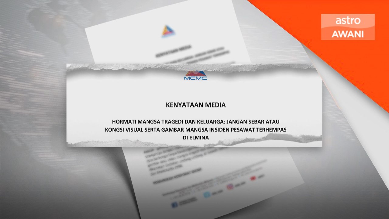 Kongsi gambar, video tragedi pesawat di Elmina boleh dikenakan tindakan - MCMC