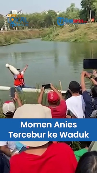 Detik-detik Anies Baswedan TERCEBUR ke Waduk Lebas Bulus, Kalah Lomba Gebuk Bantal Lawan Ketua RT