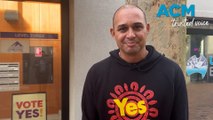 Voice referendum Yes campaigner Thomas Mayo speaking in Newcastle