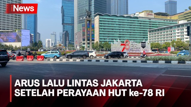 Arus Lalu Lintas Jakarta Jakarta Ramai Lancar setelah Perayaan HUT ke-78 RI
