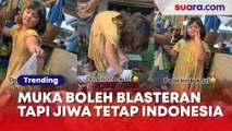 Gemas! Aksi Bocah Blasteran Bantu Sang Ibu Berjualan ini Viral, Muka Boleh Bule tapi Jiwa Tetap Indonesia