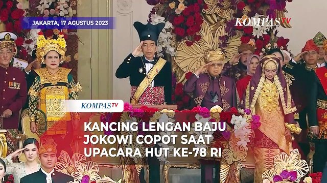 Momen Kancing Lengan Baju Jokowi Copot saat Upacara HUT ke-78 RI di Istana