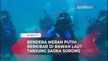 Aksi Koarmada III Kibarkan Bendera Merah Putih di Bawah Laut Tanjung Saoka Sorong