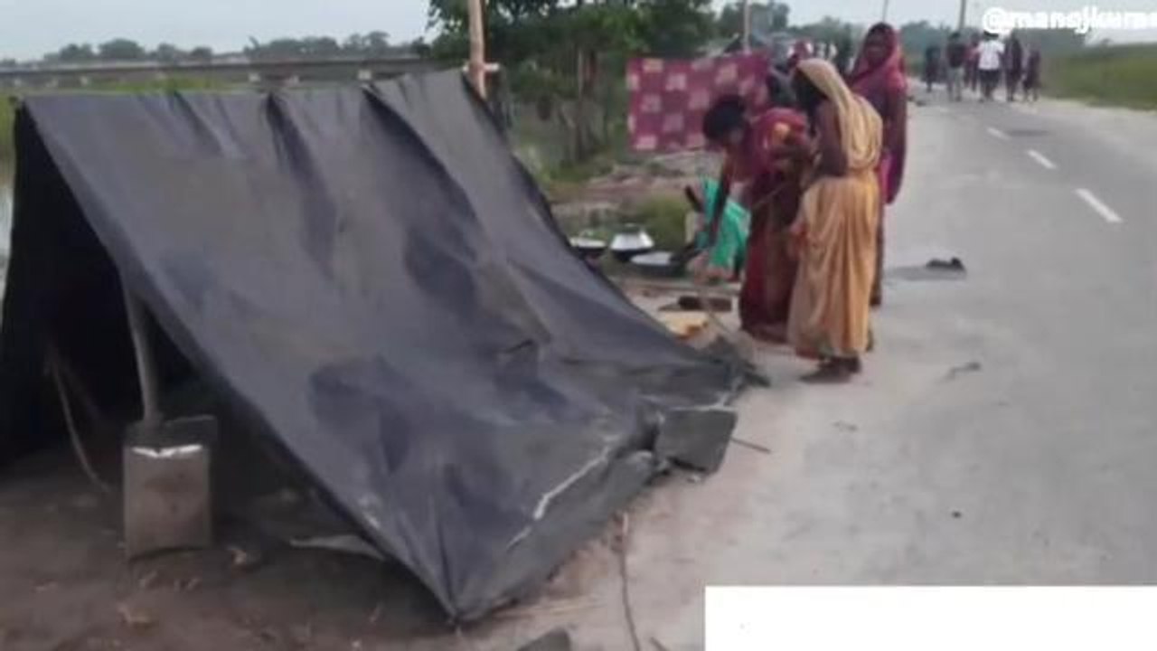 सुपौल: तटबंध के अंदर लोगों में है भागम-भाग की स...