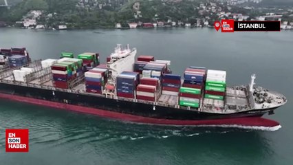 Tahıl Koridorundan geçen konteyner yüklü ilk gemi İstanbul'da