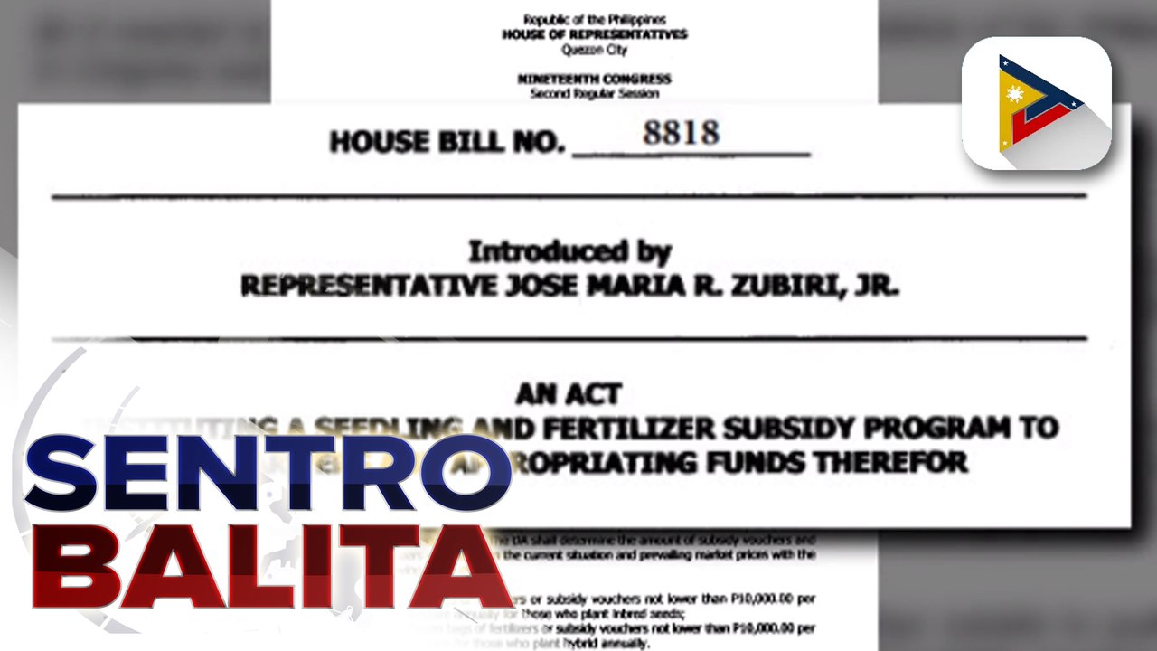 Pagbibigay ng subsidy para sa fertilizers, mga binhi sa mga magsasaka, isinusulong sa Kamara