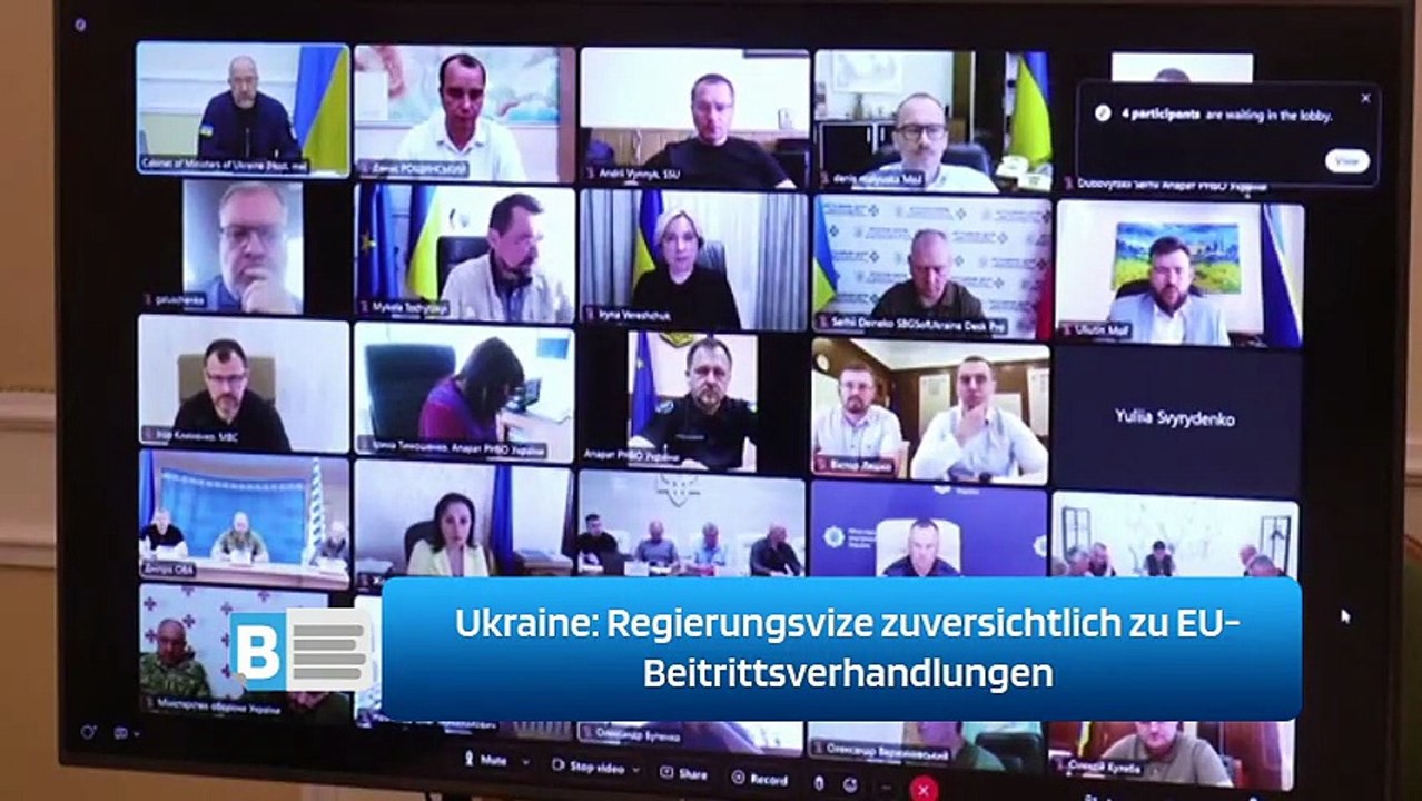 Ukraine: Regierungsvize zuversichtlich zu EU-Beitrittsverhandlungen