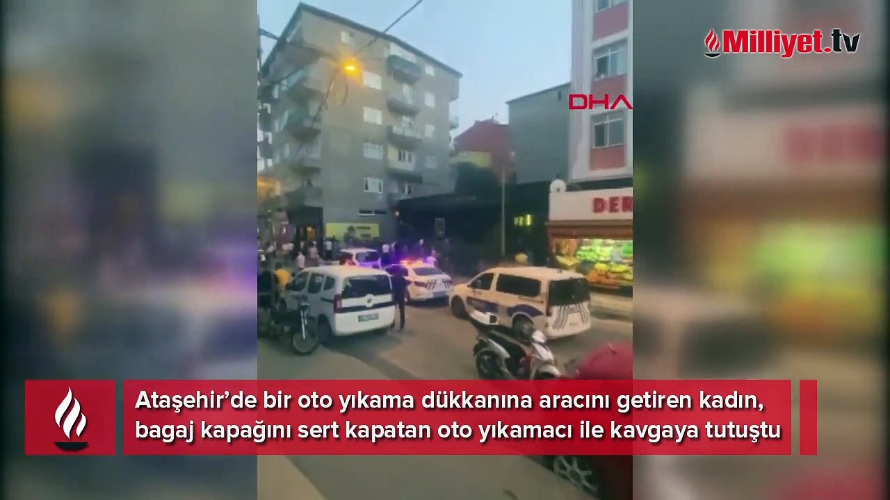 Oto yıkamacıda bagaj kapağını sert kapattın kavgası! Kadın müsteri akrabalarını aradı