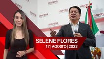 Mario Delgado da mensaje tras el caos de elección de encuestadoras. Selene Flores, 16 de agosto de 2023