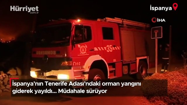 İspanya’nın Tenerife Adası’ndaki orman yangını giderek yayıldı... Müdahale sürüyor