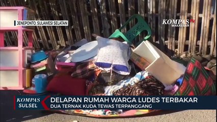 Delapan Rumah Warga Ludes Terbakar, Kencangnya angin membuat api dengan cepat membesa