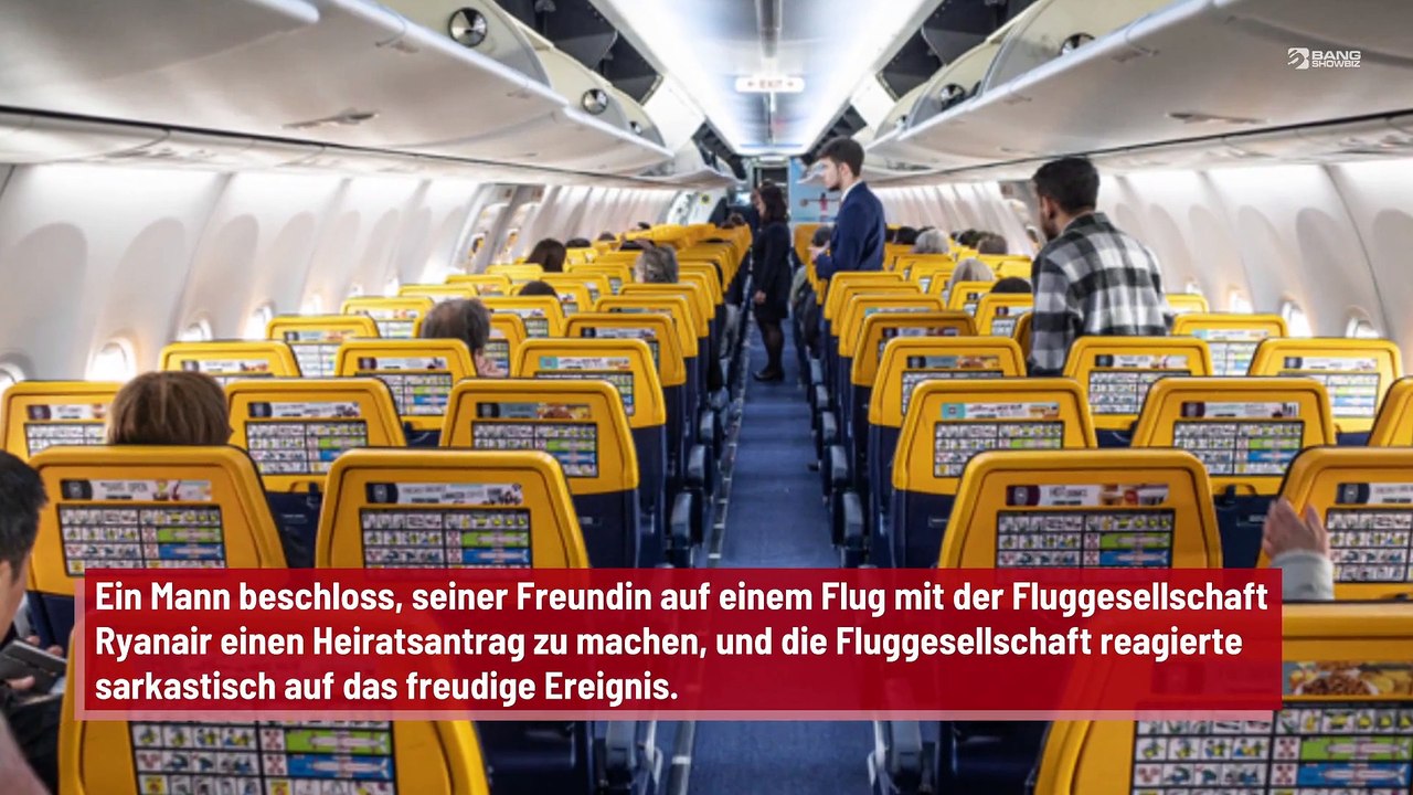 Heiratsantrag während eines Ryanair-Flugs