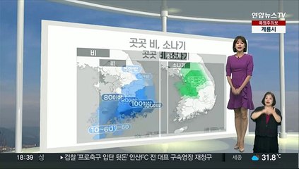 [생활날씨] 내일까지 남부 중심 강한 비…무더위 속 곳곳 소나기