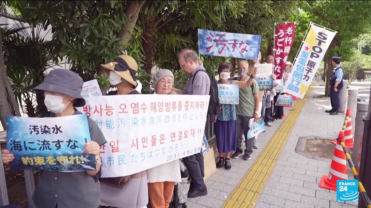 Japanese activists protest against government decision to release Fukushima waste water