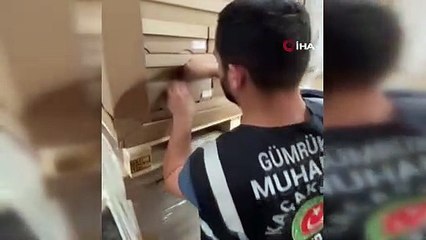 Gümrük Muhafaza ekipleri 19 milyon 100 bin adet filtre çubuk ele geçirdi