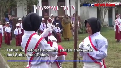 Haru! senangnya Suku Anak Dalam di Jambi jadi Petugas Upacara Bendera