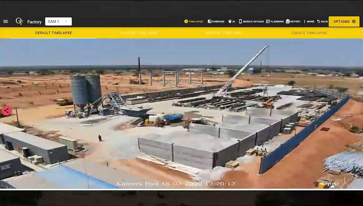 OpticVyu Construction Time-lapse Monitoring Dashboard Features Quick Walkthrough