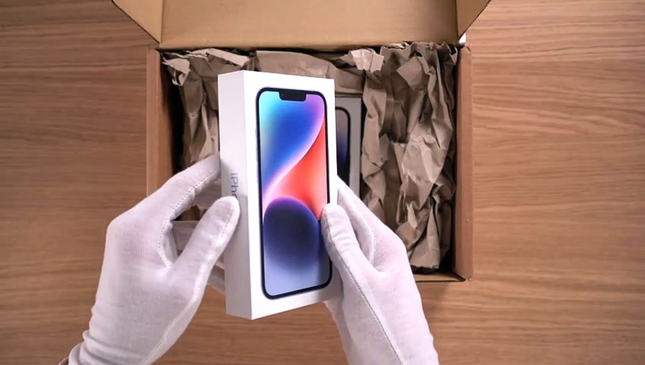 Apple iPhone 14 Unboxing 128 GB Blue + Setup + Comparison ASMR