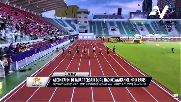 Menjelang Kejohanan Olahraga Dunia, Azeem Fahmi buru catatan masa bawah 10.00 saat