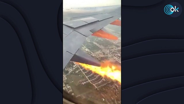 Aterradoras imágenes: un avión Boing 737 empieza a arder en pleno vuelo en dirección a Cancún