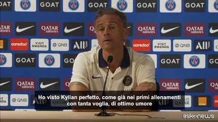 Luis Enrique: ? una gioia allenare un campione come Mbapp?