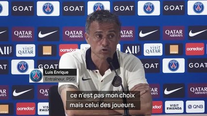 PSG - Enrique : "C'est aux joueurs de choisir leur capitaine"