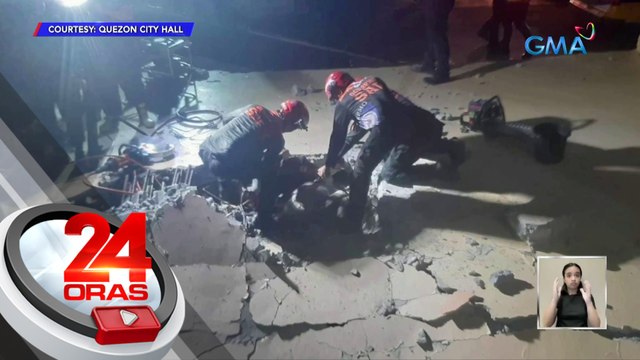 1 patay, 3 sugatan nang mabagsakan ng bahagi ng pader sa demolisyon, tutulungan ng contractor | 24 Oras