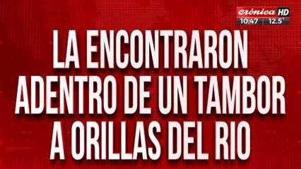 Estaba desaparecida: la encontraron sin vida adentro de un tambor