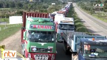 2.500 camiones varados por los puntos de bloqueos