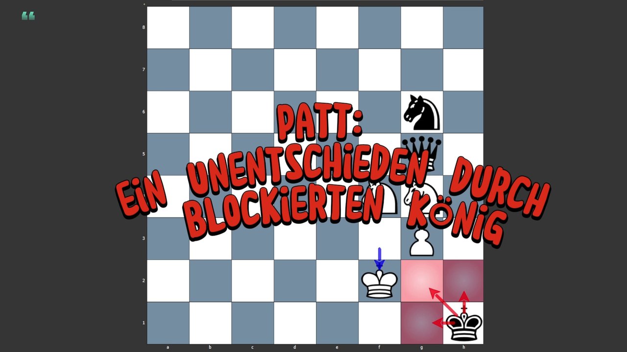 Schach - Patt ist ein unentschieden.