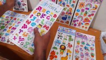 Unboxing and Review of Stickers for Kids, 3D Puffy Stickers, Including Super Hero, Smiley, Letters, Flowers More, Toys and Games