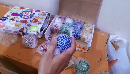 Unboxing and Review of  Stress Balls with Orbeez!! Super Big Squishy Ball