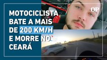 Motociclista é arremessado e morre após bater em carro a mais de 200 km/h no Ceará
