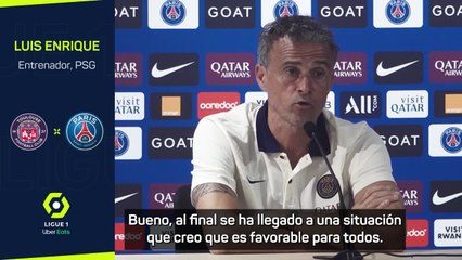 Luis Enrique se despide de Neymar