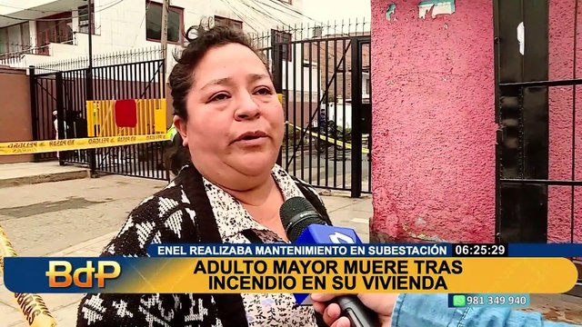 Anciano muere en incendio en su vivienda cuando ENEL realizaba trabajos en la zona