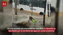 Mujer de la Tercera Edad Rescatada tras Ser Arrastrada por Corriente de Agua en Coacalco