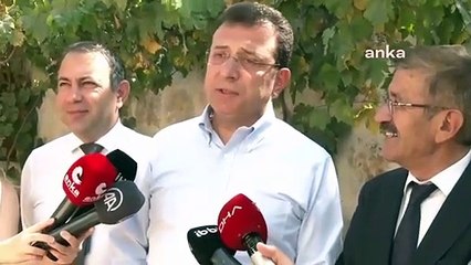 Ekrem İmamoğlu, maire de la municipalité métropolitaine d'Istanbul, a fait des déclarations à Hacibektas.