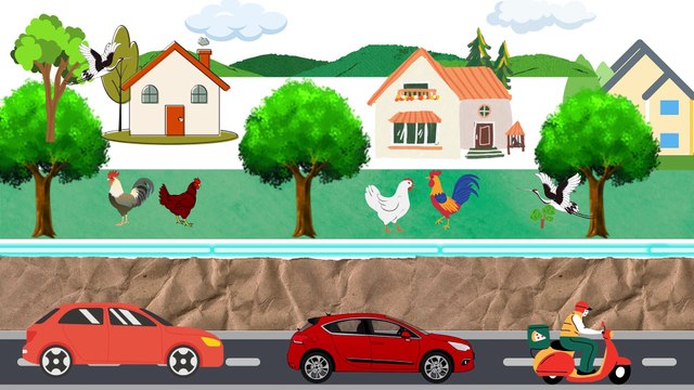 Video animasi - rumah - taman - hewan
