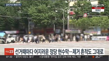 규제 못해 쌓이는 '정당 현수막'…환경은 뒷전?