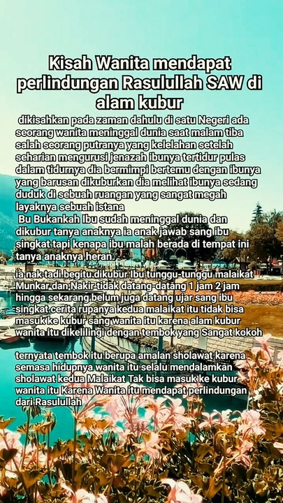 Kisah Wanita mendapat perlindungan Rasulullah SAW di alam kubur