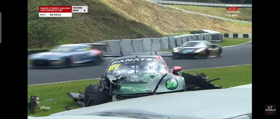 GT World Challenge Asia 2023 Okayama Race 1 Start Yuan Huge Crash