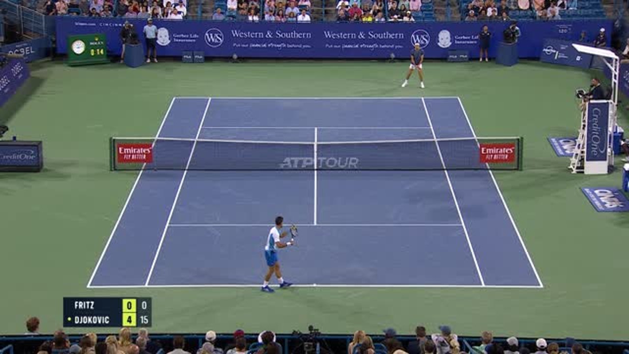 Cincinnati - Djokovic injouable pour Fritz