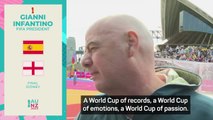 Infantino looks forward to 'heavyweight' final at 'greatest' Women's World Cup