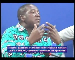 CONTOURS Thème: Sanctions et menace d'intervention militaire CEDEAO, comment surmonter ces épreuves?