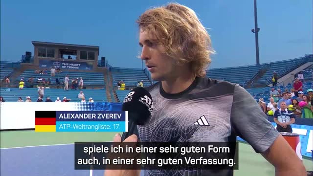 Zverev: immer in guter verfassung gegen mannarino