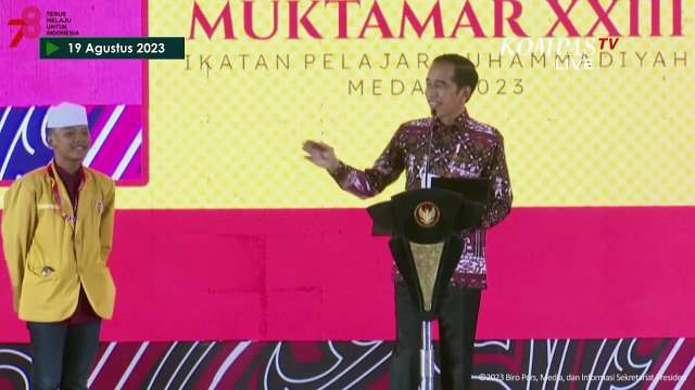 Jokowi Tebak-tebakan Soal Warna Rambut di Muktamar IPM, Pelajar Ini Beri Jawaban Tak Terduga